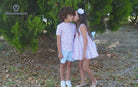 DBB Collection SS24 - Girls Pink & Blue Check Dress & Headpiece - Mariposa Children's Boutique