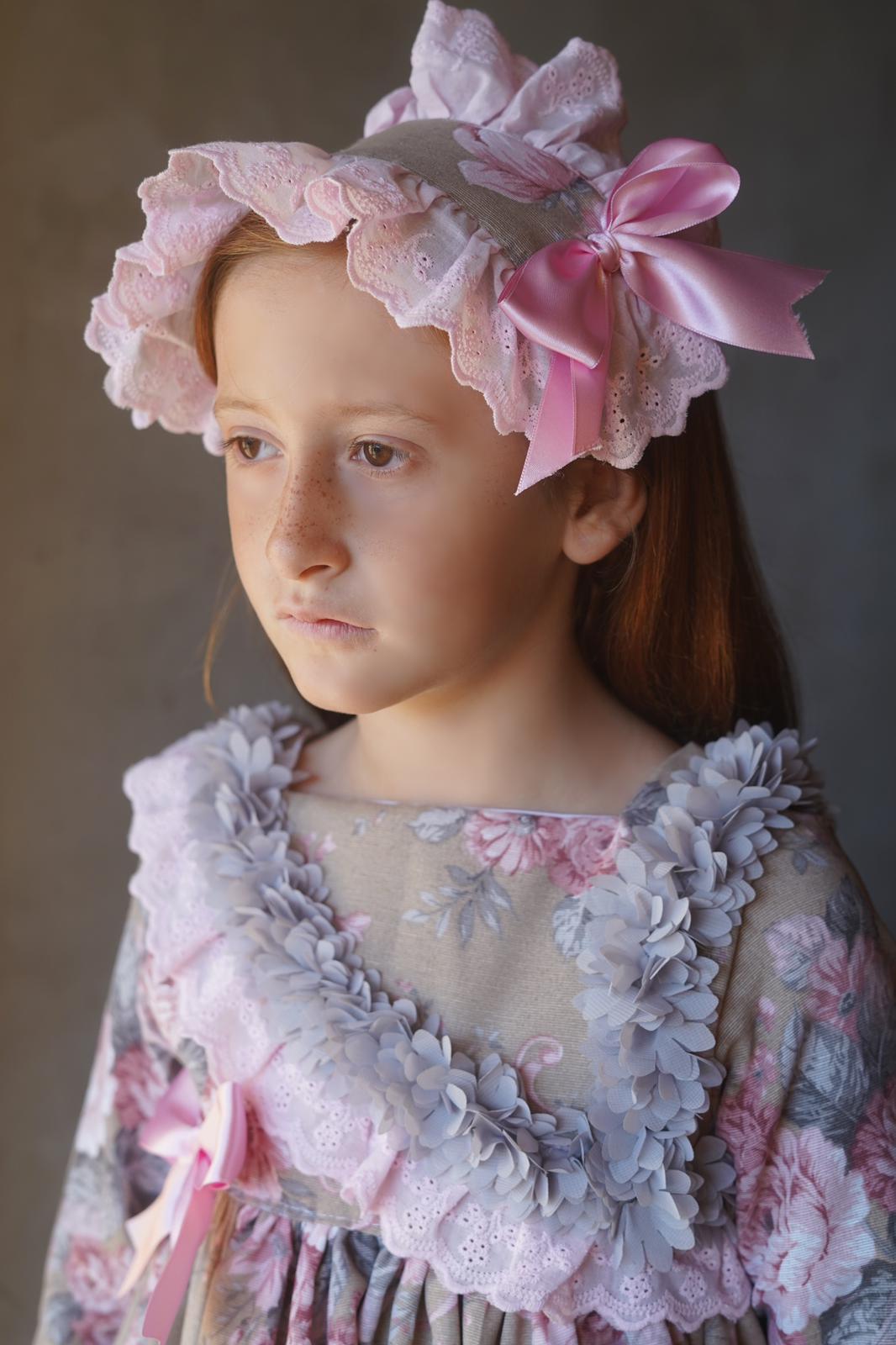 Ela Confeccion AW24 PRE-ORDER - Girls Floral Print Dress - Mariposa Children's Boutique