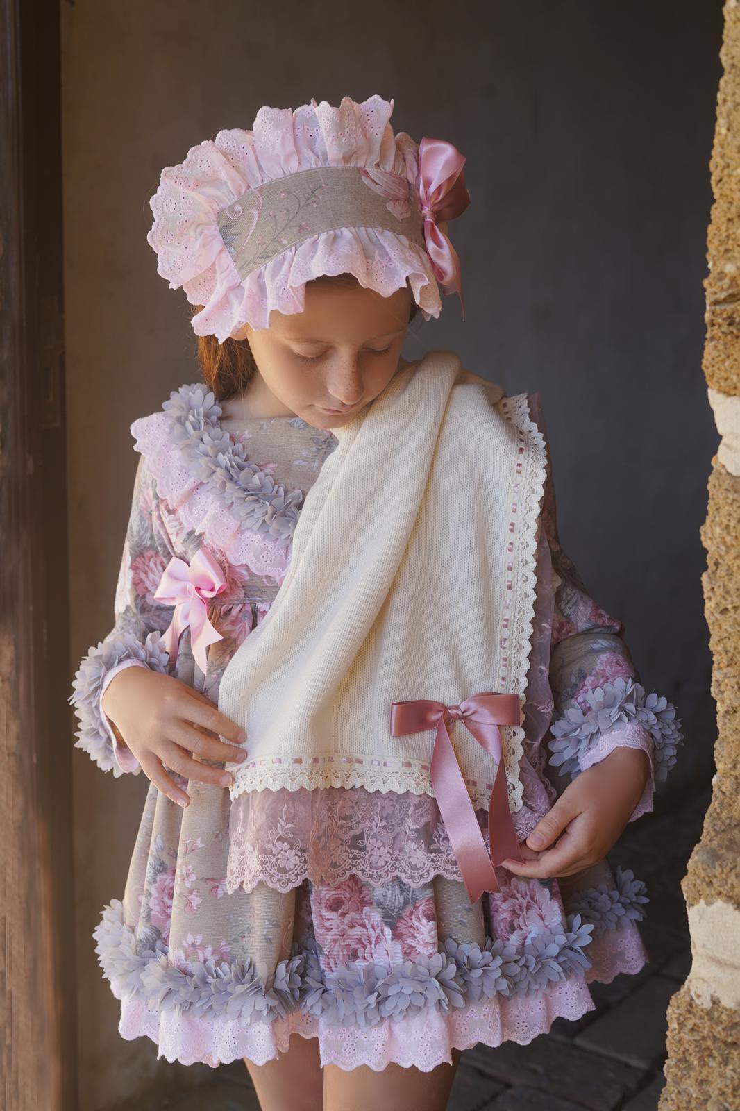 Ela Confeccion AW24 PRE-ORDER - Girls Floral Print Dress - Mariposa Children's Boutique