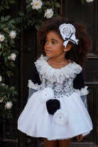 Ela Confeccion Girls Black and White Lace Detail Dress Set | AW26 PRE-ORDER