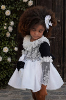 Ela Confeccion Girls Black and White Lace Detail Dress Set | AW26 PRE-ORDER