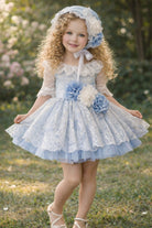 Ela Confeccion SS26 PRE - ORDER - Girls Baby Blue Tulle & Lace Dress