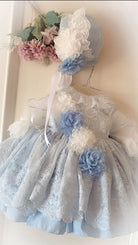 Ela Confeccion SS26 PRE - ORDER - Girls Baby Blue Tulle & Lace Dress