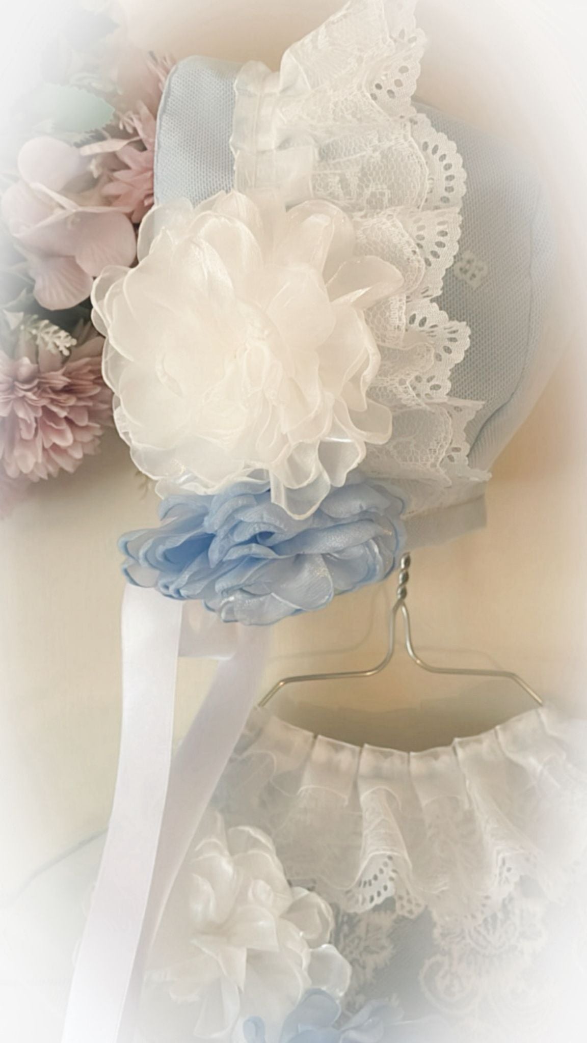 Ela Confeccion SS26 PRE - ORDER - Girls Baby Blue Tulle & Lace Dress