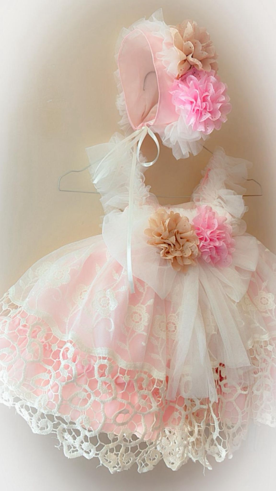 Ela Confeccion SS26 PRE - ORDER - Girls Baby Pink Tulle & Lace Dress