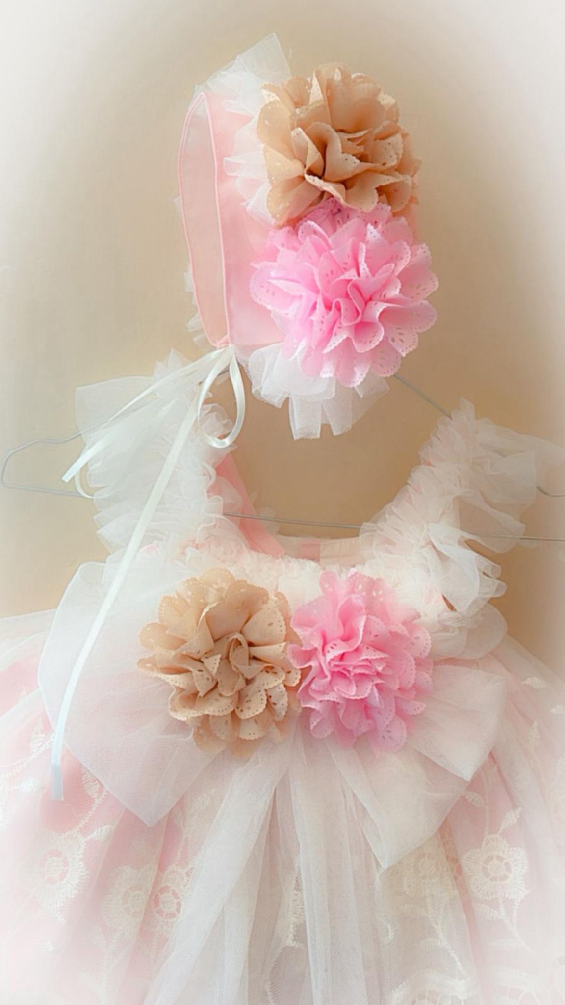 Ela Confeccion SS26 PRE - ORDER - Girls Baby Pink Tulle & Lace Dress