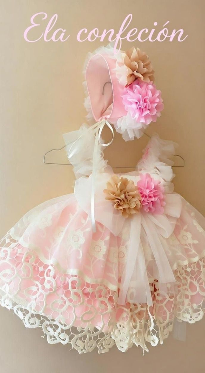 Ela Confeccion SS26 PRE - ORDER - Girls Baby Pink Tulle & Lace Dress