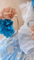 Ela Confeccion SS26 PRE - ORDER - Girls Blue & Ivory Lace Dress