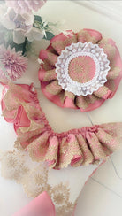 Ela Confeccion SS26 PRE - ORDER - Girls Cream, Dusky Pink & Gold Dress