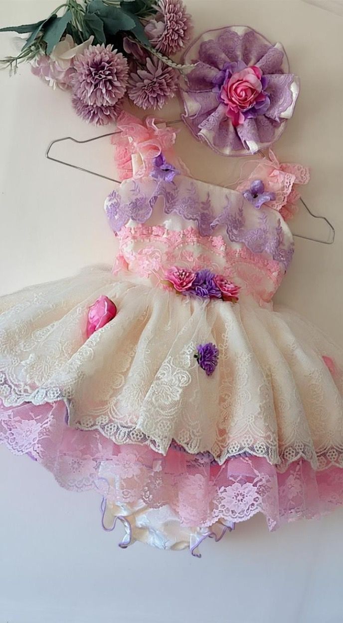 Ela Confeccion SS26 PRE - ORDER - Girls Cream, Pink & Lilac Tulle Dress
