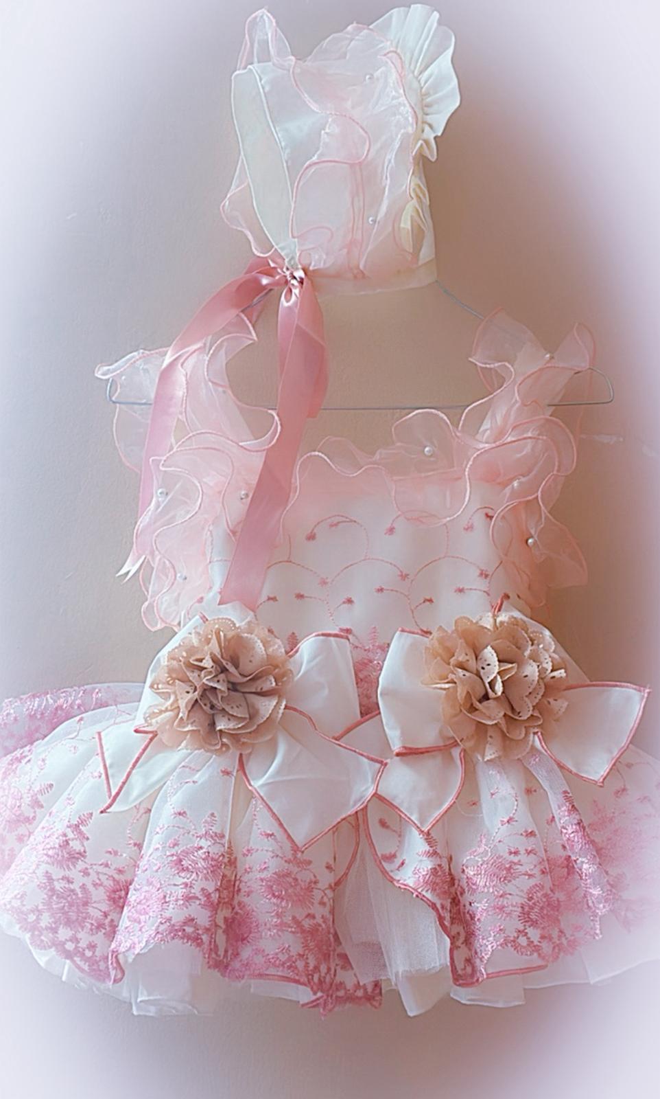 Ela Confeccion SS26 PRE - ORDER - Girls Pink & Ivory Lace Dress