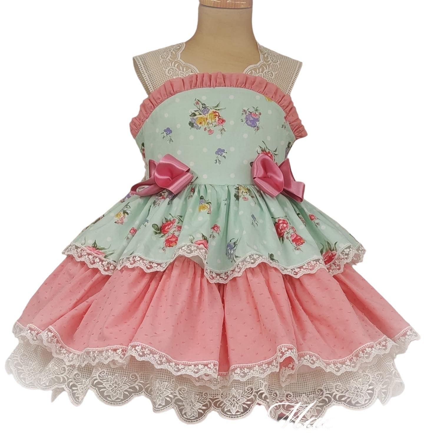 Exclusive - Girl’s Macarena Handmade in Spain Dress IN-STOCK - Mariposa Children's Boutique