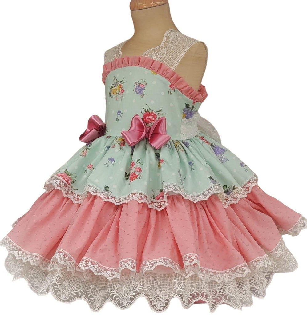 Exclusive - Girl’s Macarena Handmade in Spain Dress IN-STOCK - Mariposa Children's Boutique