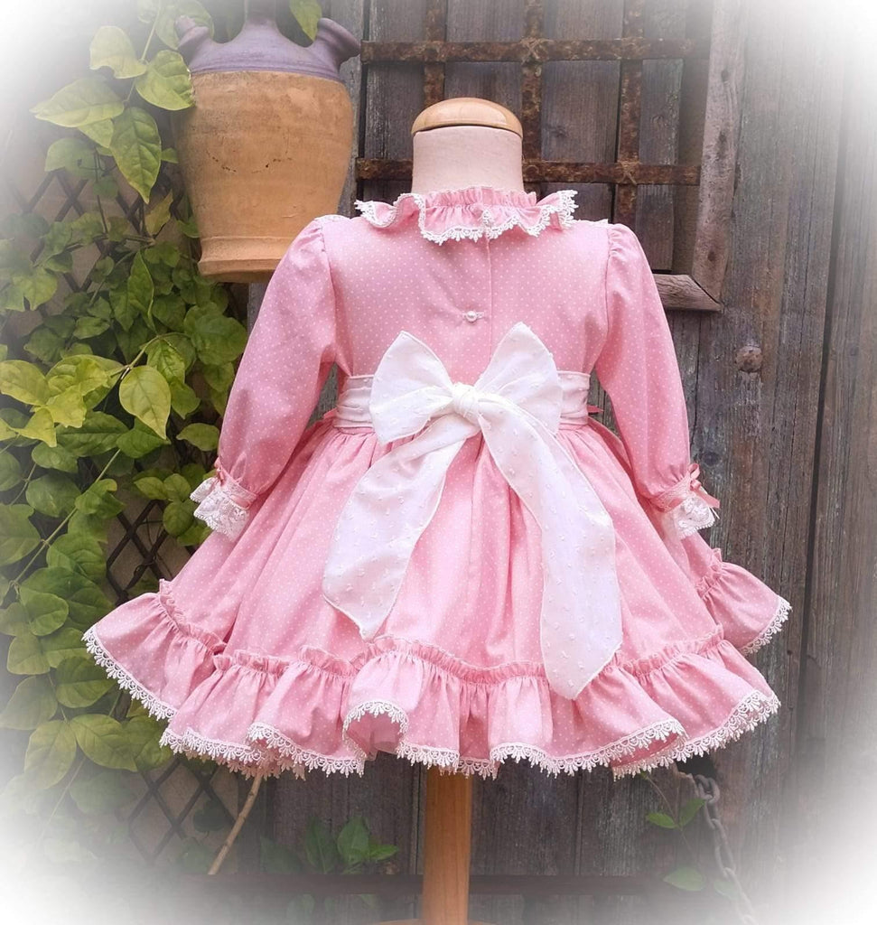 Exclusive - Anastasia Pink & Cream Puffball Dress - Mariposa Children's Boutique