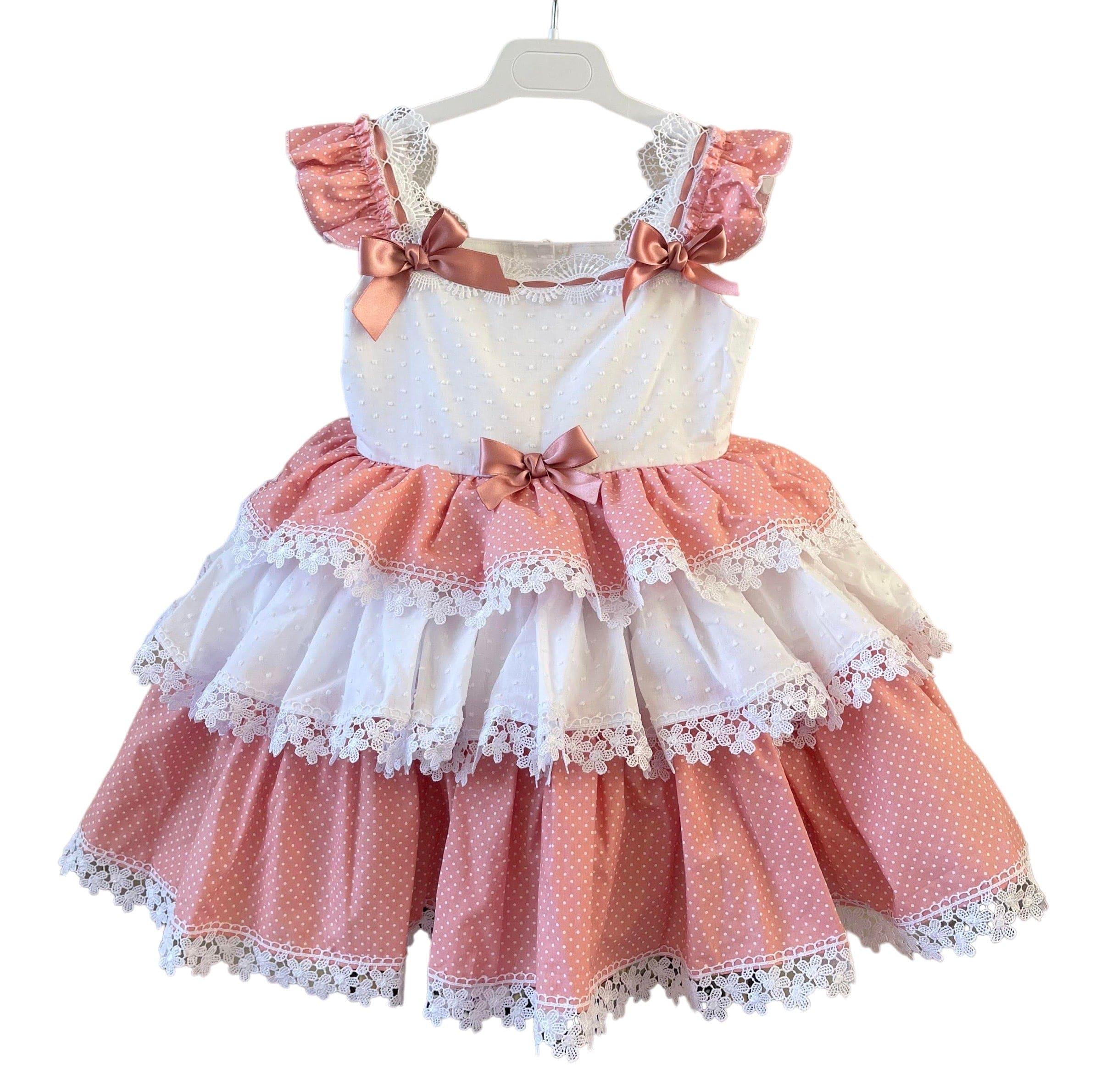 Exclusive Handmade to Order Coral Dress - Mariposa Children's Boutique