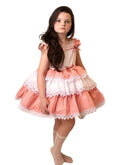 Exclusive Handmade to Order Coral Dress - Mariposa Children's Boutique