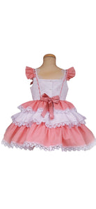 Exclusive Handmade to Order Coral Dress - Mariposa Children's Boutique