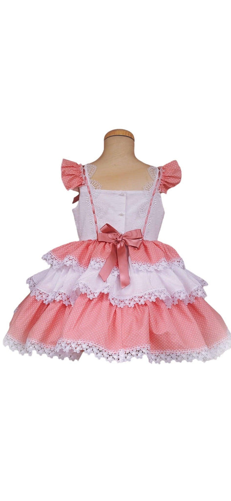 Exclusive Handmade to Order Coral Dress - Mariposa Children's Boutique