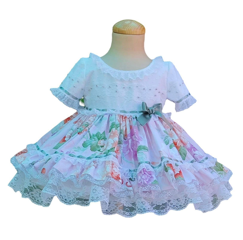 Exclusive Handmade to Order Peony Floral Print Dress - Mariposa Children's Boutique