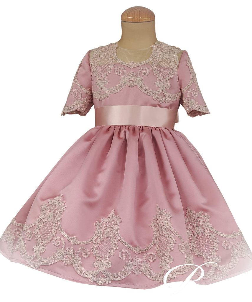 Exclusive Handmade to Order Rose Dress - Mariposa Children's Boutique