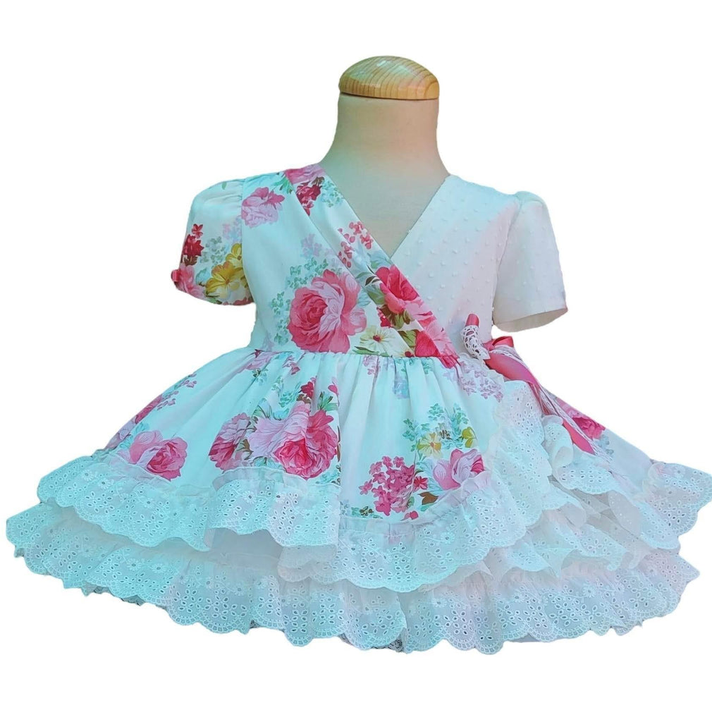 Exclusive Made to Order Carmen Floral Print Dress - Mariposa Children's Boutique