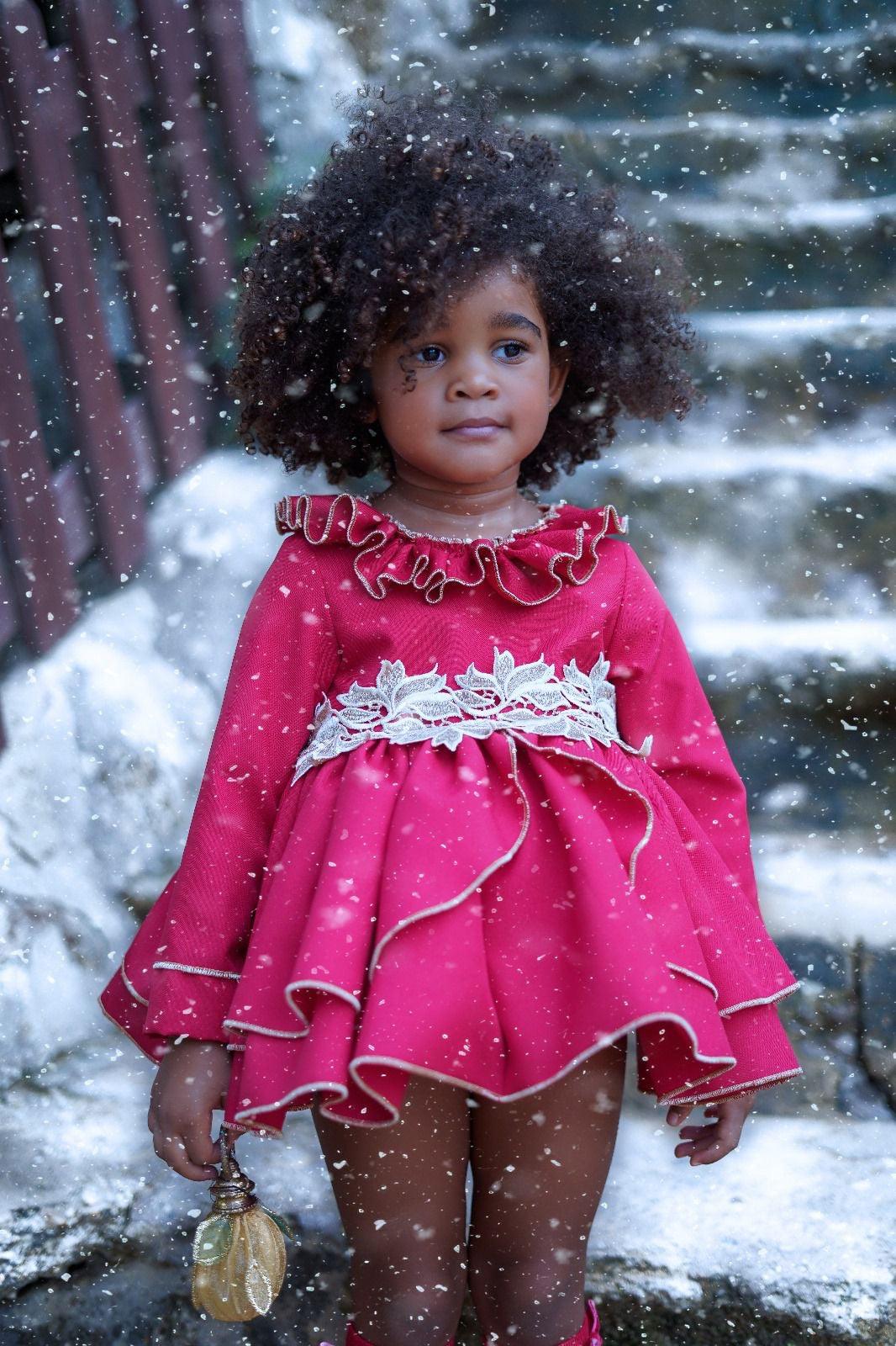 Ela Confeccion AW24 IN STOCK Girls Red Gold Dress Knickers