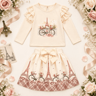 Giorgio Bambini Girls Beige Paris Skirt Set | AW26