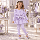 Giorgio Bambini Girls Lilac Paris Leggings Set | AW26