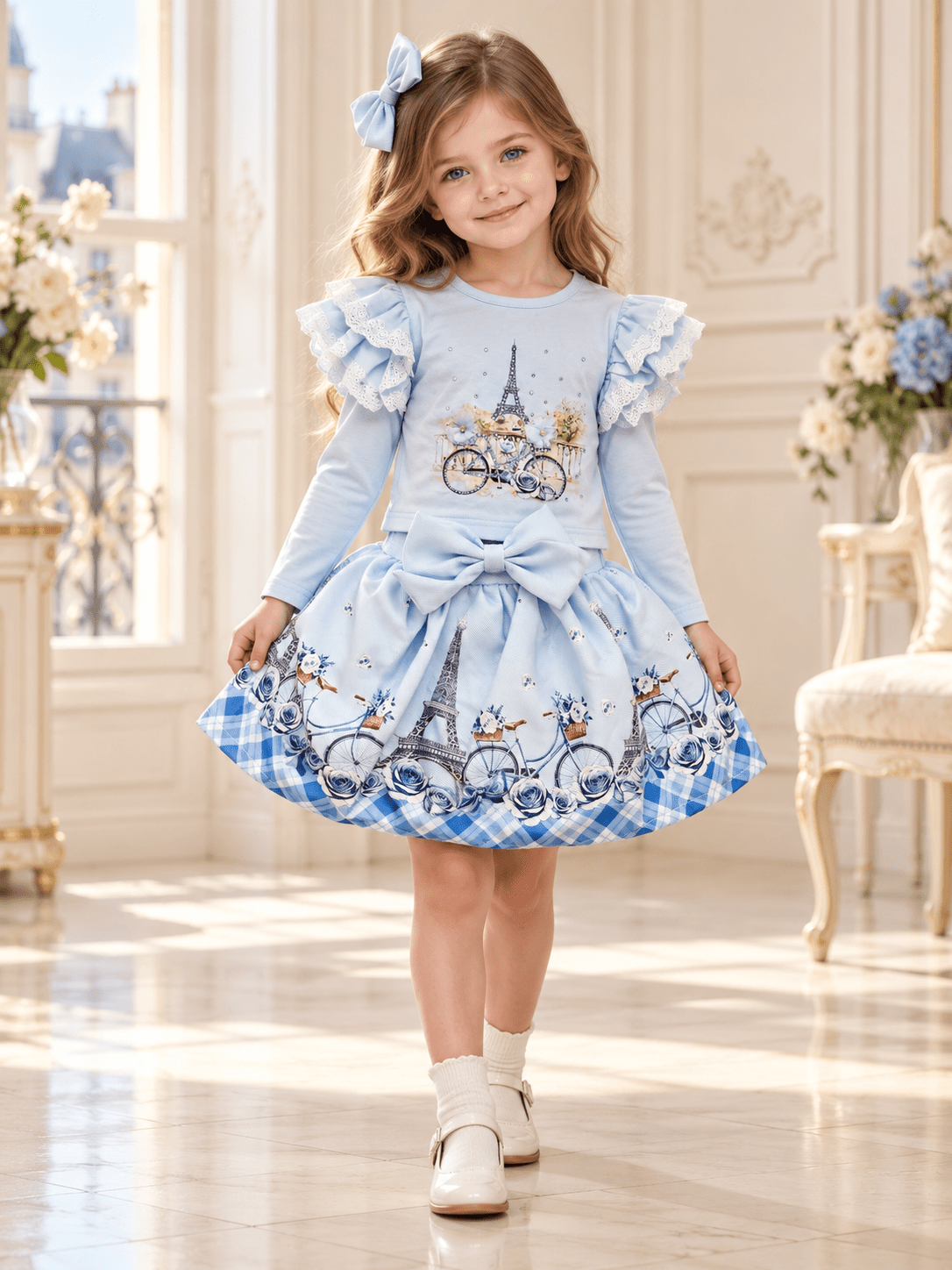 Giorgio Bambini Girls Lilac Paris Skirt Set | AW26