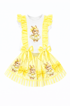 Giorgio Bambini SS26 - Girls Lemon Bunny Skirt Set & Hairbow