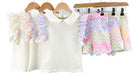 Girls SS24 - Lilac Multi Coloured Zig Zag Shorts & Top Summer Set - Mariposa Children's Boutique