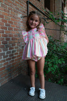 La Peppa SS24 - Baby Girls Candy Stripe Dress with Matching Knickers - Mariposa Children's Boutique