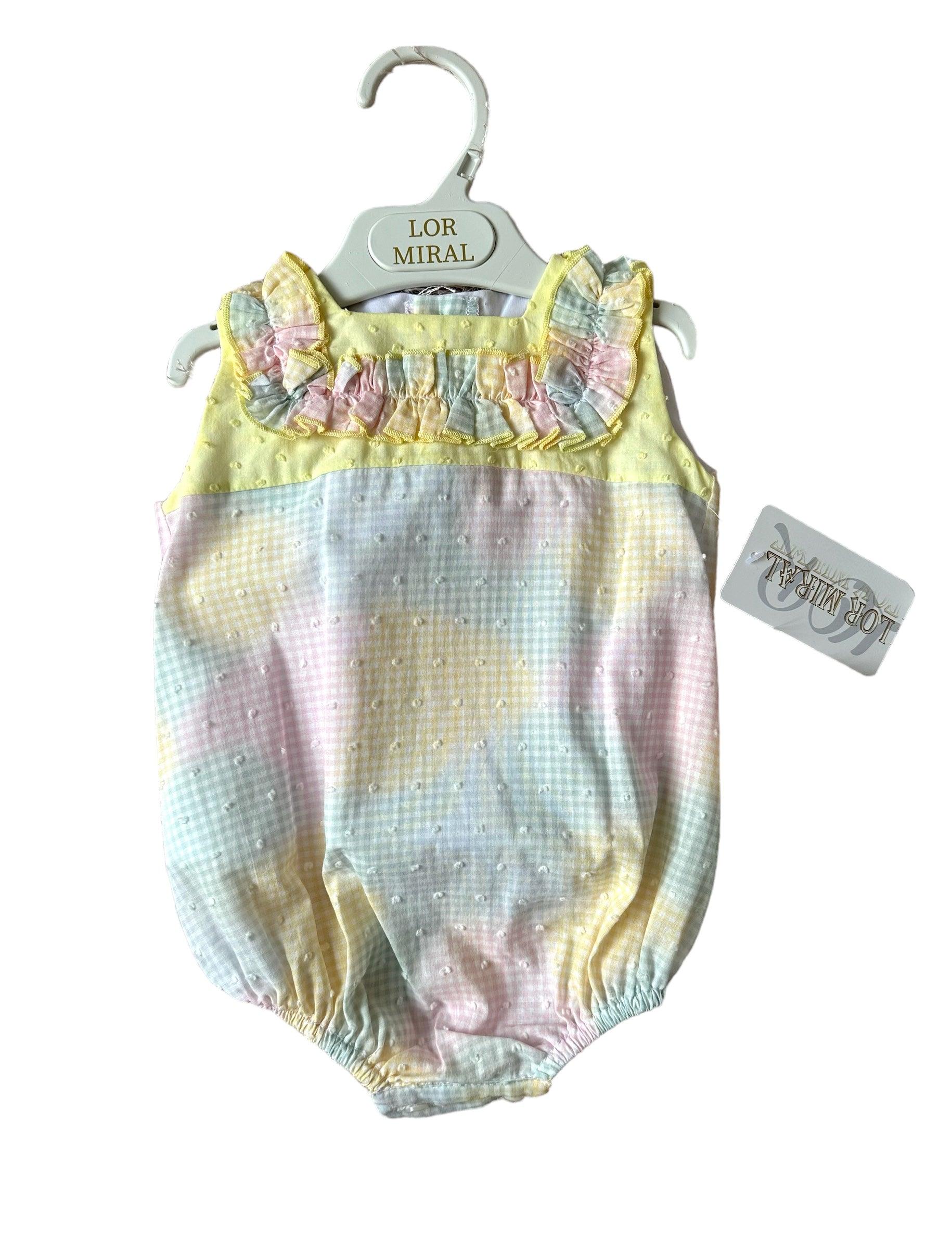 Lor Miral SS24 - Baby Girls Pastel Dream Romper Suit - Mariposa Children's Boutique