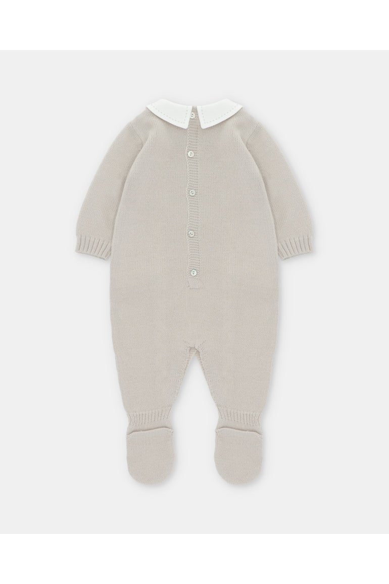 Martin Aranda AW25 - Baby Beige & Cream Knitted Romper Suit