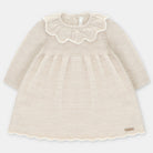 Martin Aranda AW25 - Baby Girl's Beige & Cream Knitted Dress