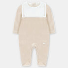 Martin Aranda Beige Velour Babygrow for AW25