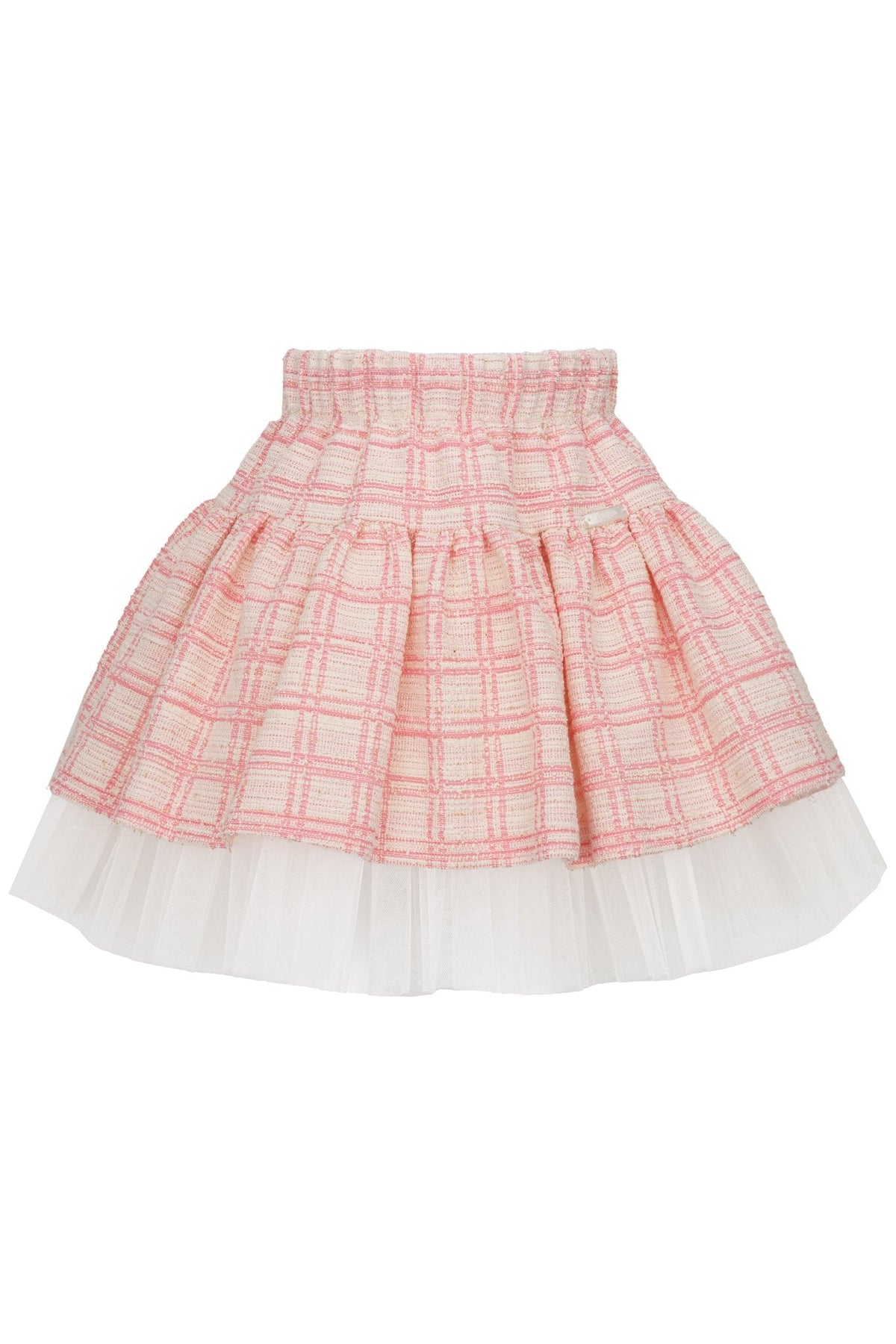 Mini Lady by DAGA Girls Pink Skirt & Lace Blouse Set | AW26