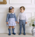 Miranda Baby Boys Dusty Blue Shorts & Shirt Set | AW26 PRE-ORDER