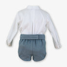 Miranda Baby Boys Dusty Blue Shorts & Shirt Set | AW26 PRE-ORDER
