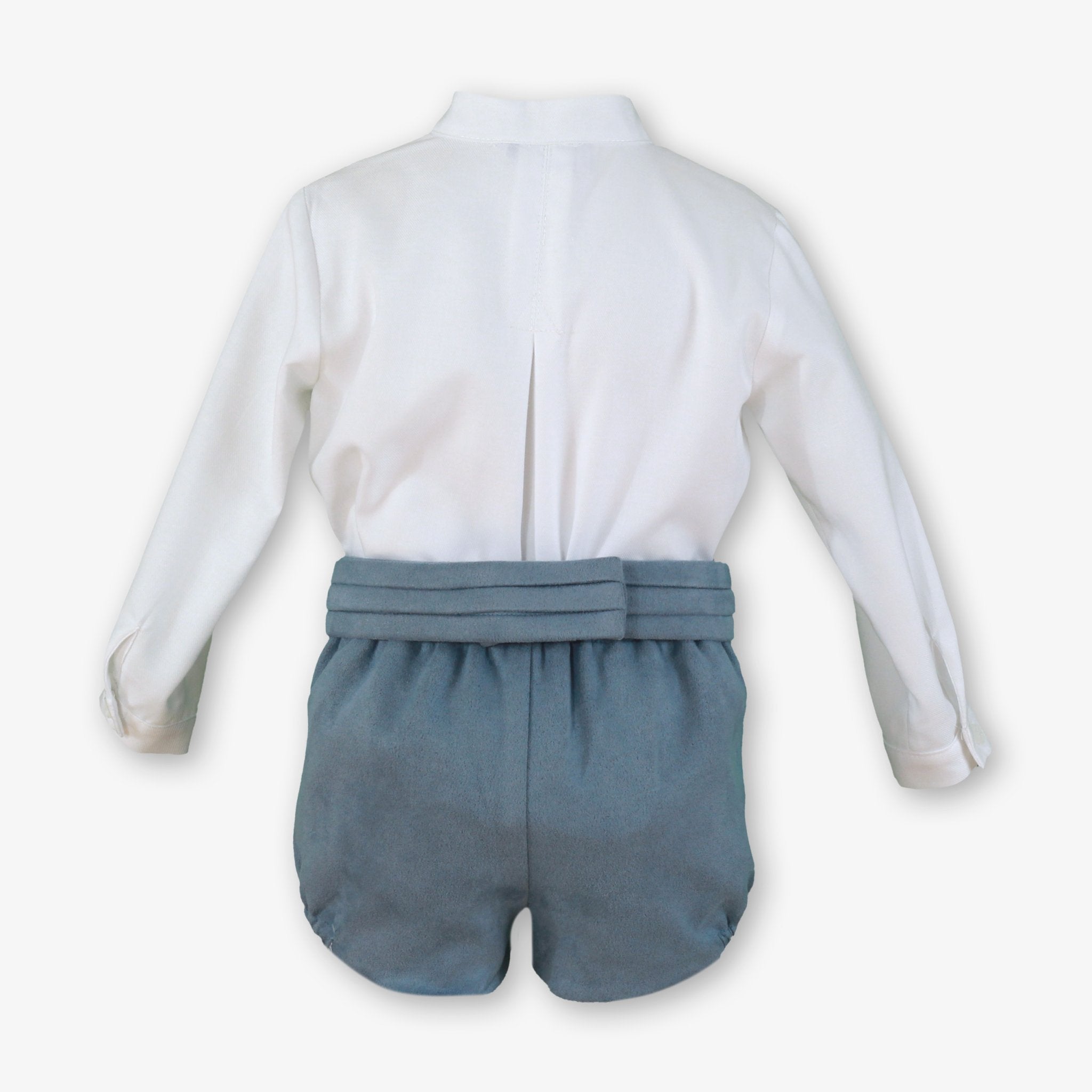 Miranda Baby Boys Dusty Blue Shorts & Shirt Set | AW26 PRE-ORDER