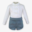 Miranda Baby Boys Dusty Blue Shorts & Shirt Set | AW26 PRE-ORDER