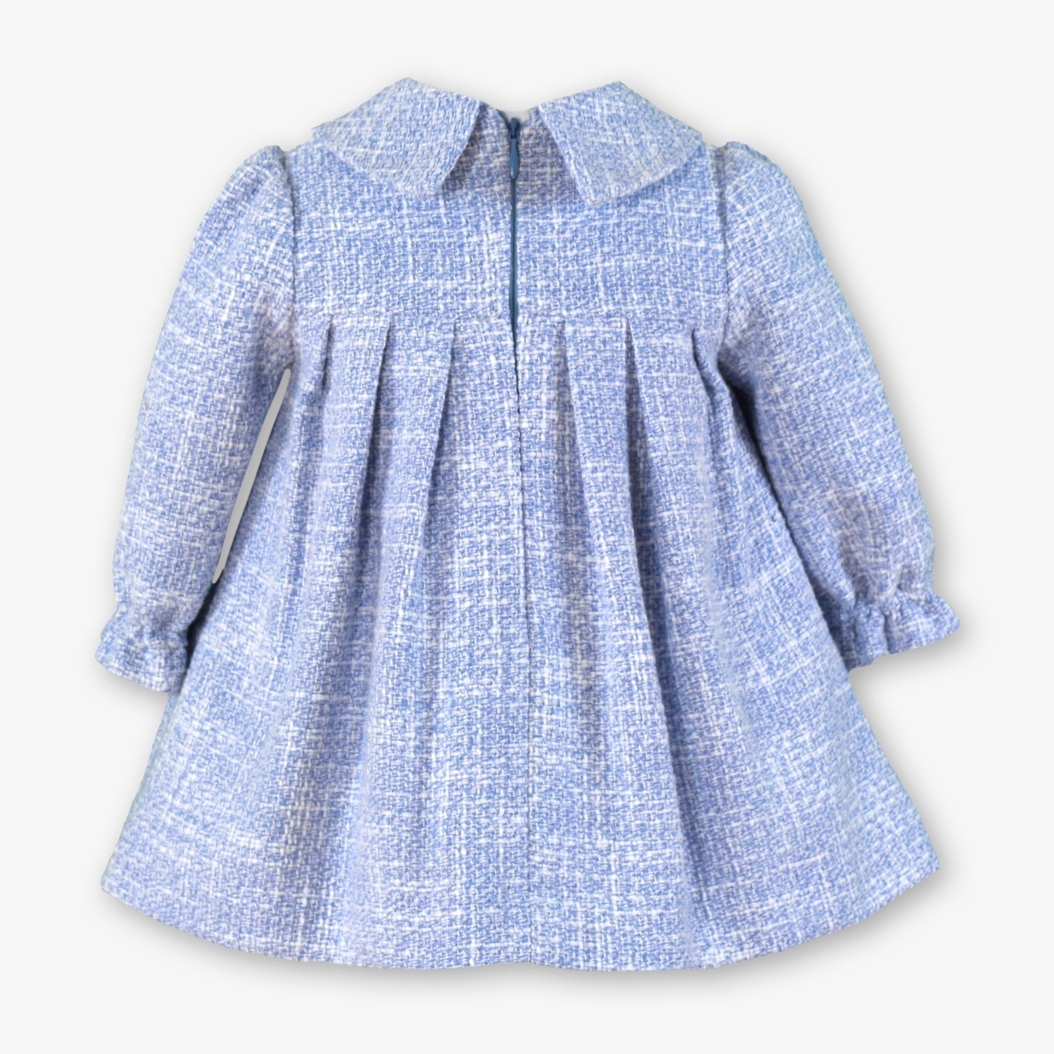 Miranda Baby Girls Blue Tweed Dress | AW26 PRE-ORDER