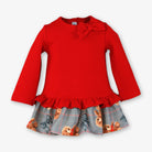 Miranda Baby Girls Red Teddy Print Dress | AW26 PRE-ORDER