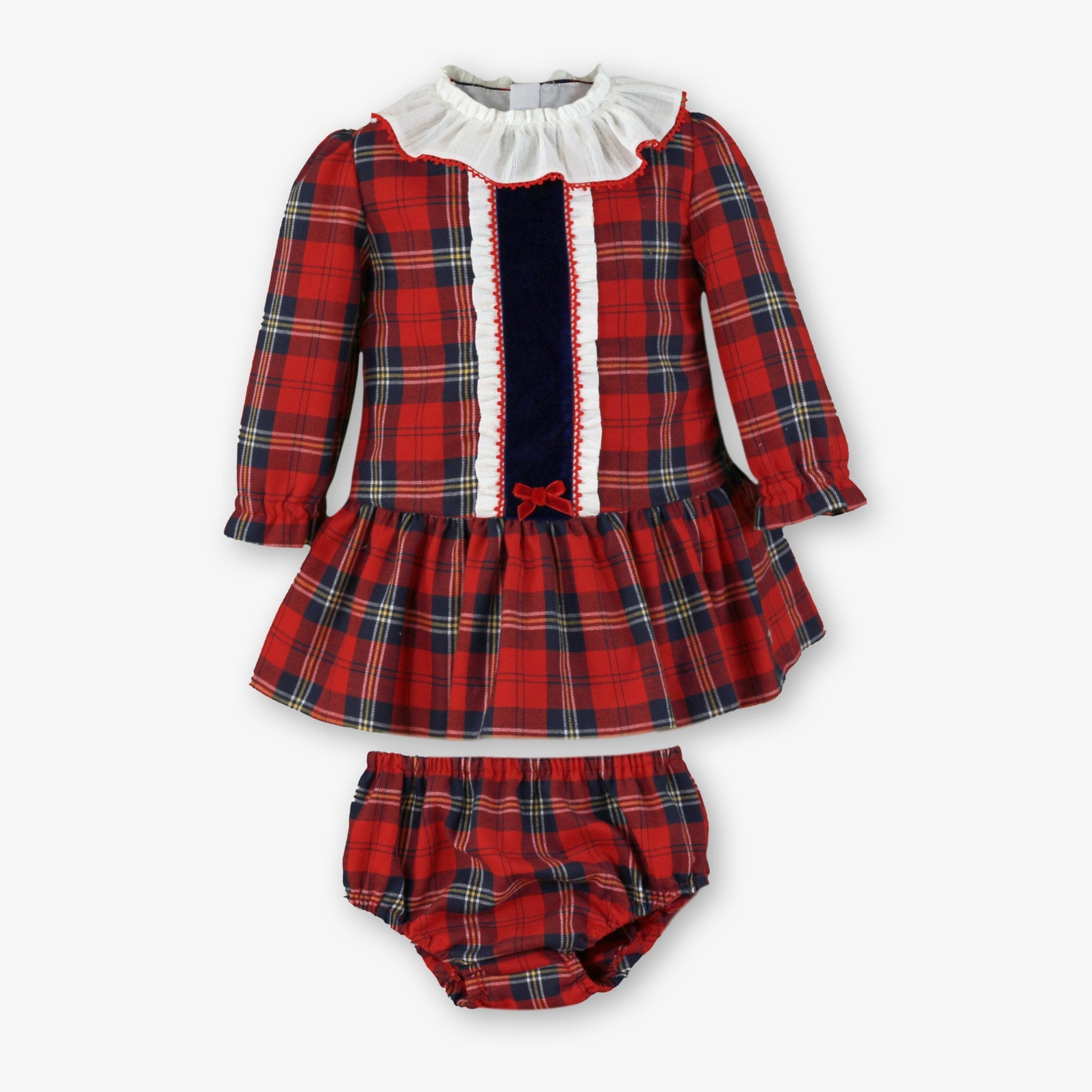 Miranda Baby Girls Tartan Print Dress & Knickers | AW26 PRE-ORDER