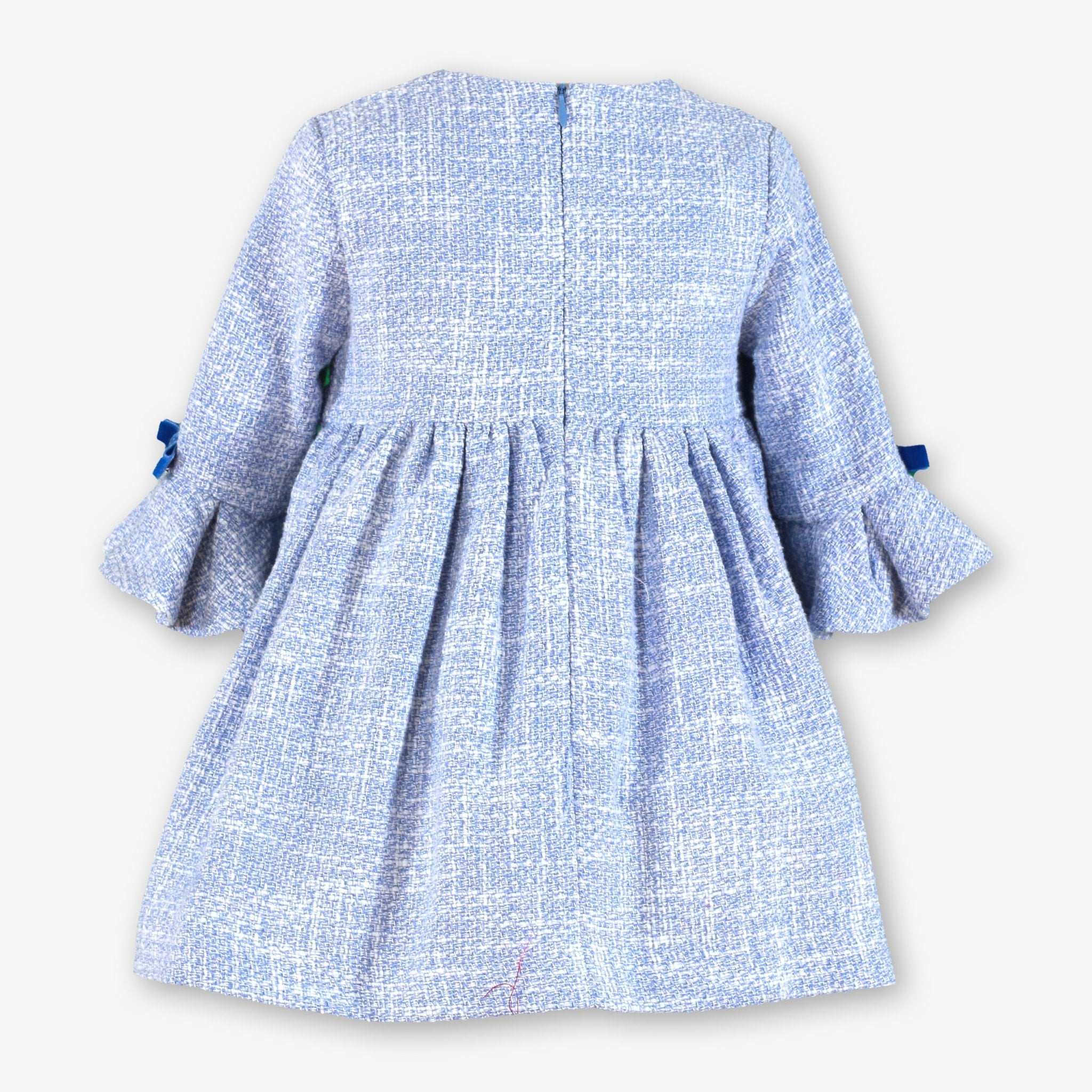 Miranda Girls Blue Tweed Dress | AW26 PRE-ORDER
