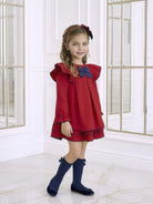 Miranda Girls Red & Navy Dress | AW26 PRE-ORDER