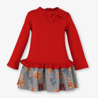 Miranda Girls Red Teddy Print Dress | AW26 PRE-ORDER