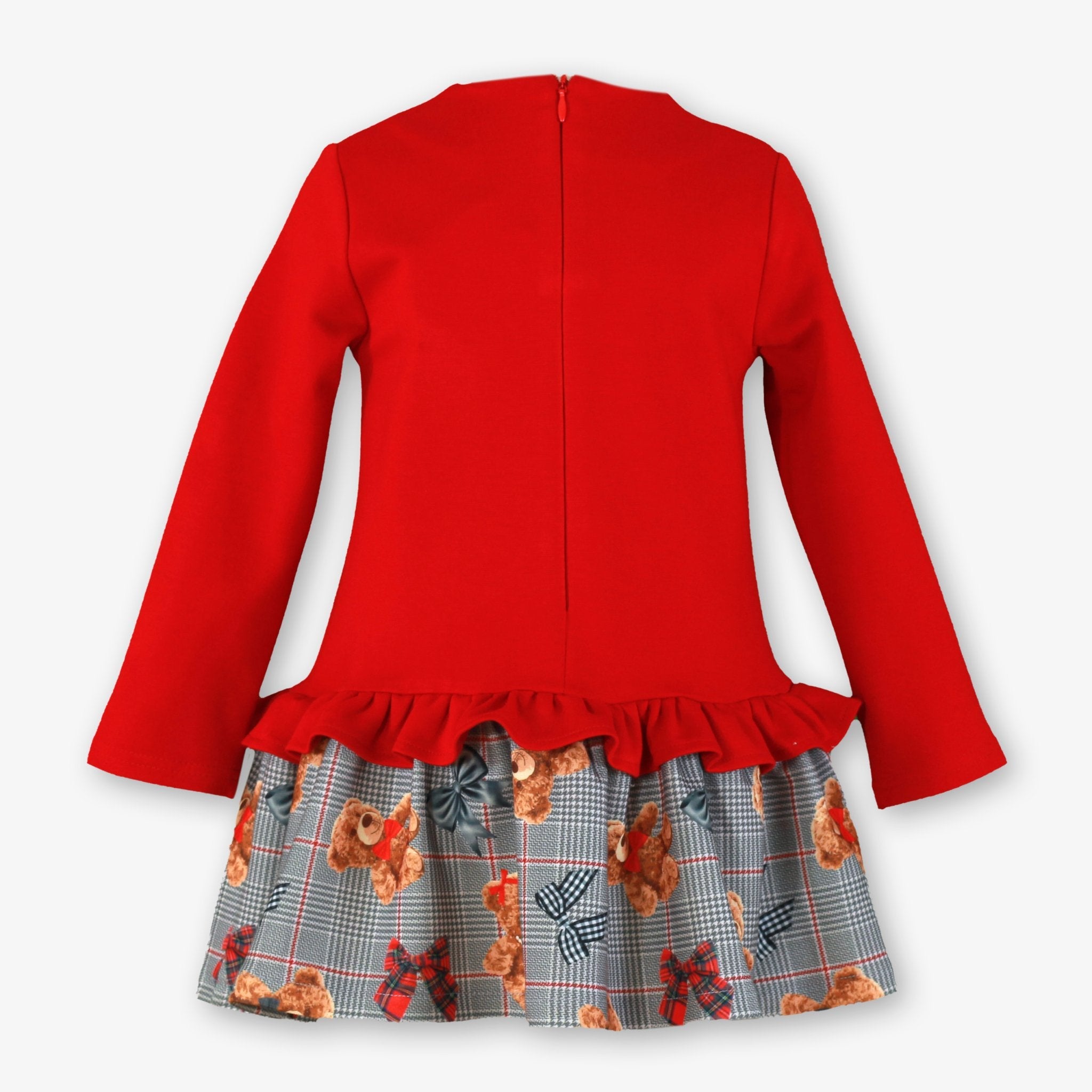 Miranda Girls Red Teddy Print Dress | AW26 PRE-ORDER
