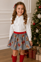 Miranda Girls Teddy Print Blouse & Skirt Set | AW26 PRE-ORDER