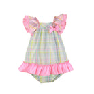 Miranda SS24 PRE-ORDER - Baby Girls Pink Multi Coloured Dress with Matching Knickers 151VB - Mariposa Children's Boutique